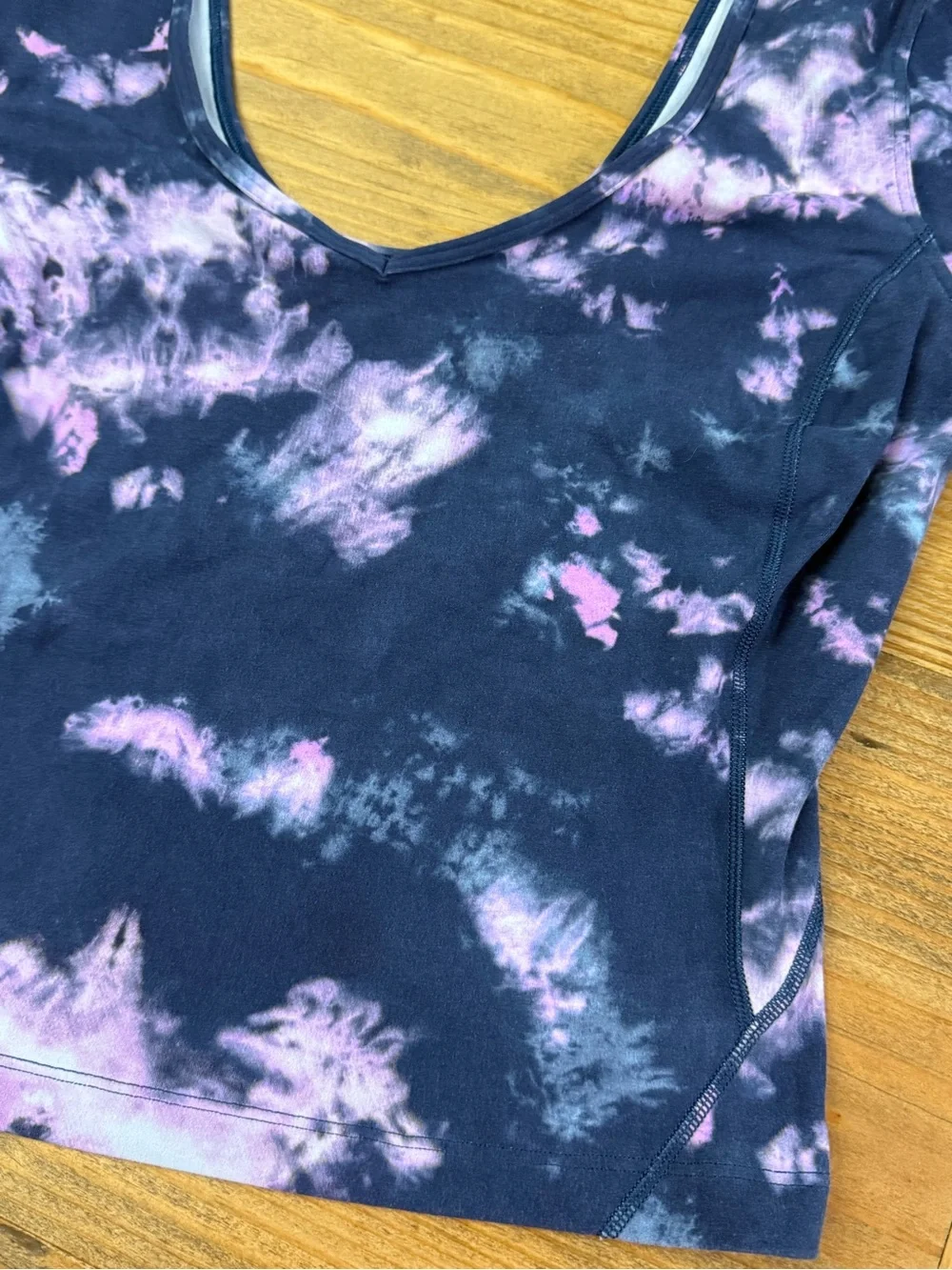 Lululemon Women's Align Tie-Dye Athletic Cropped T-Shirt